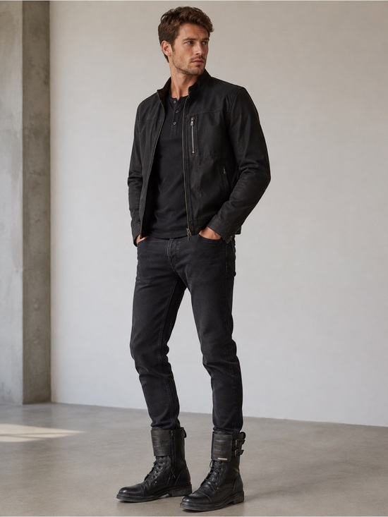 Bruno Magli Other - Bruno Magli Black Leather Combat Moto Boots Men’s 10 Indie Sleaze Rockstar Moto